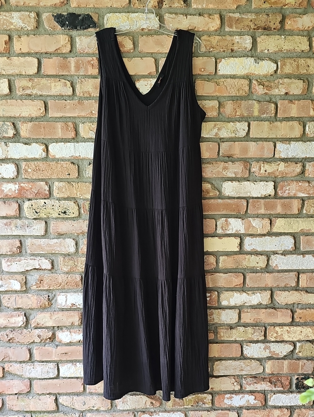 Quince Organic Cotton Gauze Tiered Maxi Dress - Picture 3 of 11